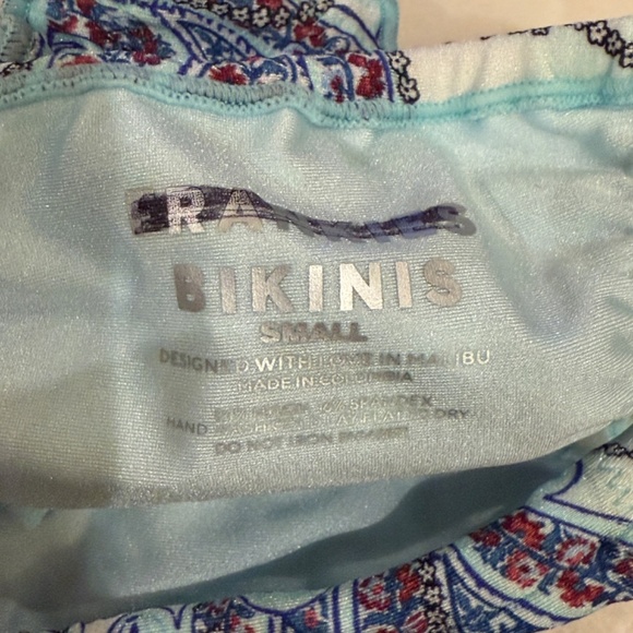 New! Frankie’s Bikinis Tidal Shine Paisley String Bikini Bottom 31537 - Picture 11 of 12